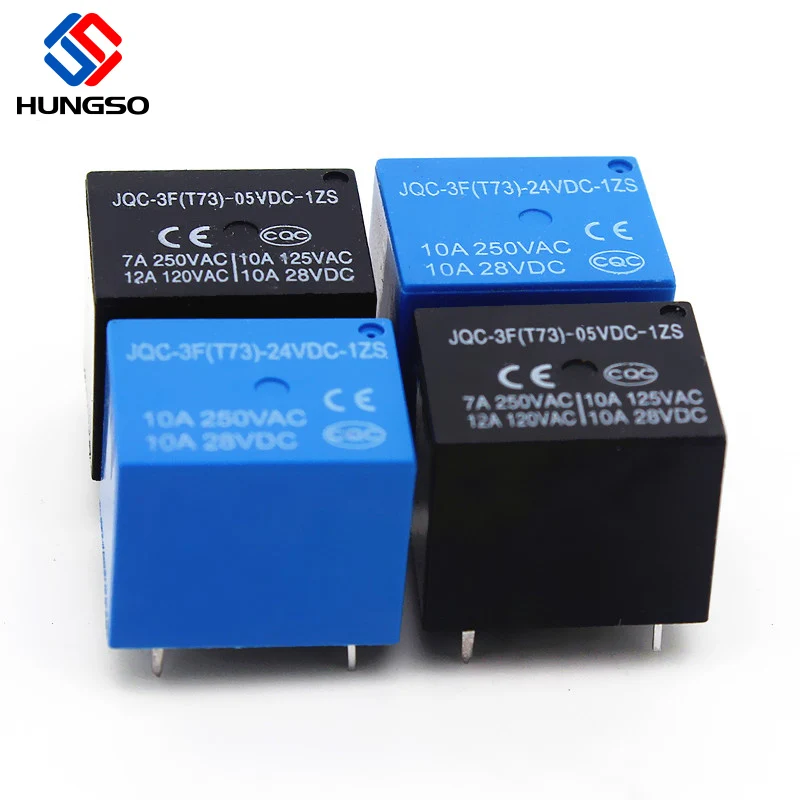 T73 pcb реле JQC-3FF-S-Z spdt 5vdc 9 В 12 24 постоянного тока 10A 5PIN JQC-3ff 10a 250vac