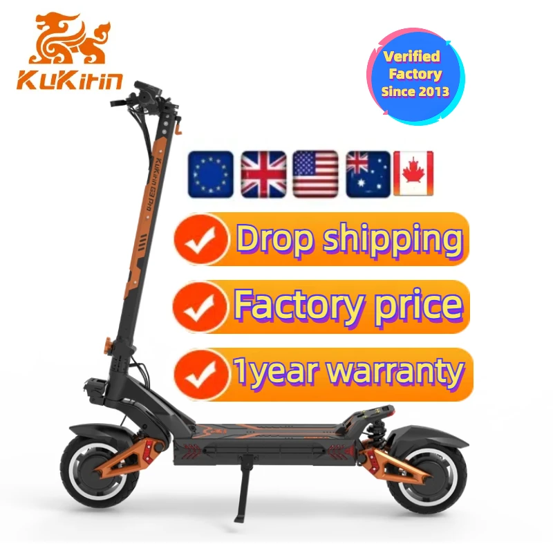 Kugookirin EU Kukirin G3 Pro 2024 New Powerful China Mobility Moped 2000 W 60Km/H Water Cabin Electric Scooters for Heavy People