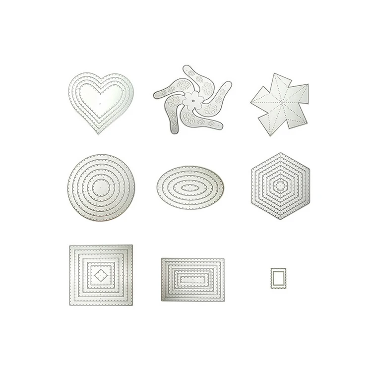Wholesale Geometric Figure Paper Craft Die Cuts for Card Making