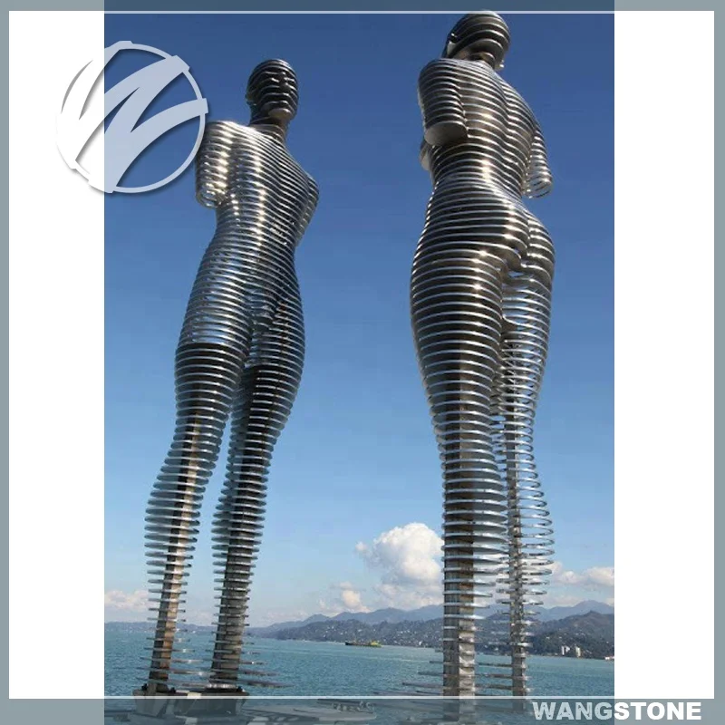 Abstract Human Art Modern Stainless Steel Sculpture