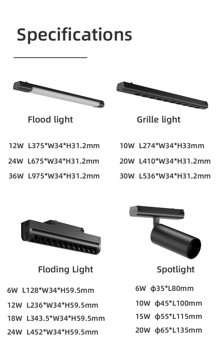 Ceiling Linear 48V Slim Rail Magnetic track Light System Ultra thin Surface Mounted Spotlight Led Magnetic Track Lighting