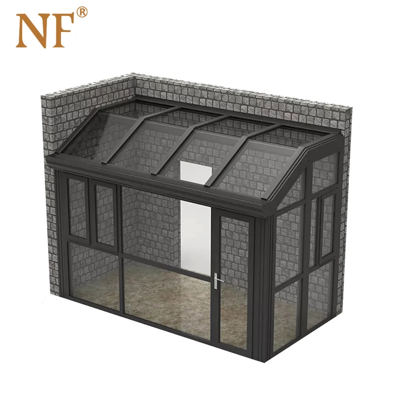 Модные французские зимние садовые домики, алюминиевые солнечные комнаты