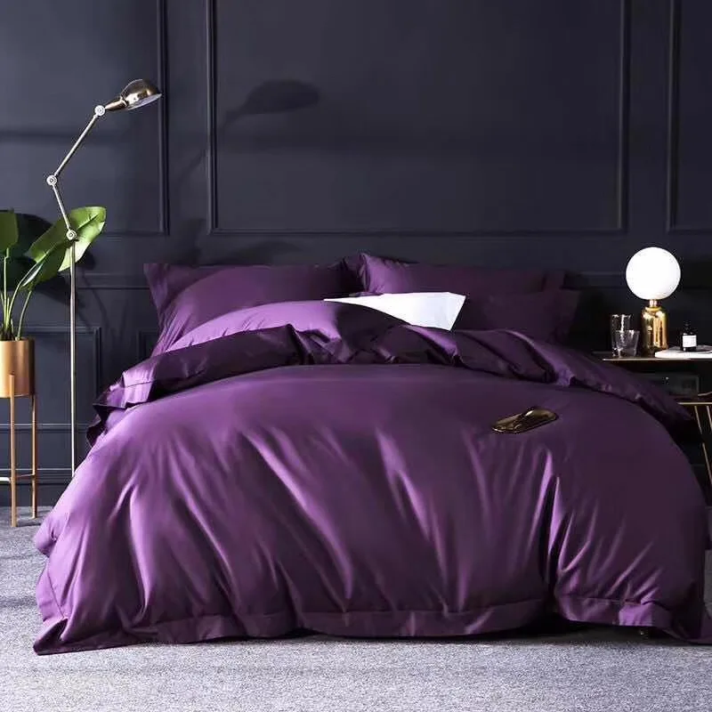 Luxury Bedding Set Cotton Duvet Cover 300tc Sateen Bed Sheet Covet 100% Bedsheet