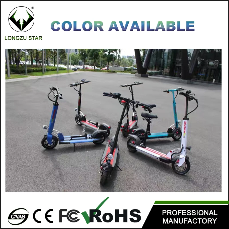 48V 10A 10Inch foldable electric scooter with seat Off-road Two-wheel Powerful Scooter New Design disc brake Drop Shipping