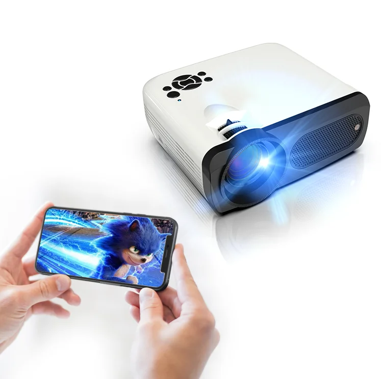 
 ЖК-видео родное разрешение 720P светодиодной осветительной аппаратуры мощностью проектор поддержкой Miracast 1080P проектор для домашнего 15 летним заводом, canjing 32A  