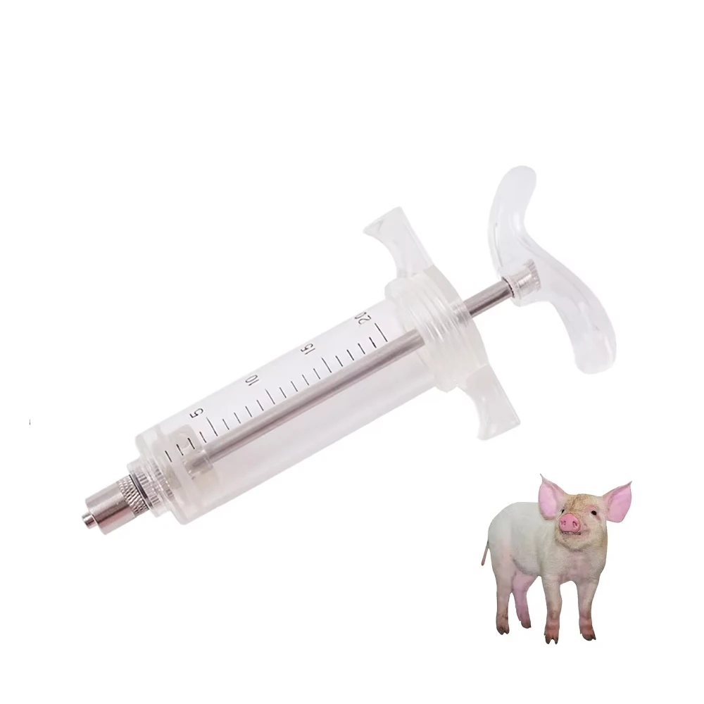 CETTIA KD316-A Veterinary 50ml luer lock plastic steel tpx animal medical vaccines injection fowl syringe for cattle sheep pig