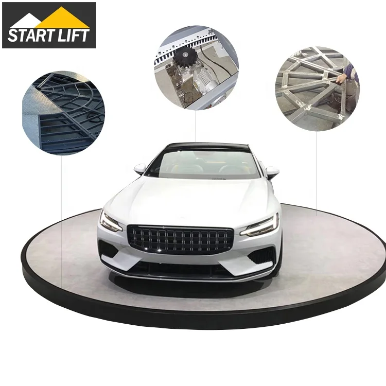 Customizable 360 Degree Car Parking Turntable Car Rotating Platform For Garage Display Photograph