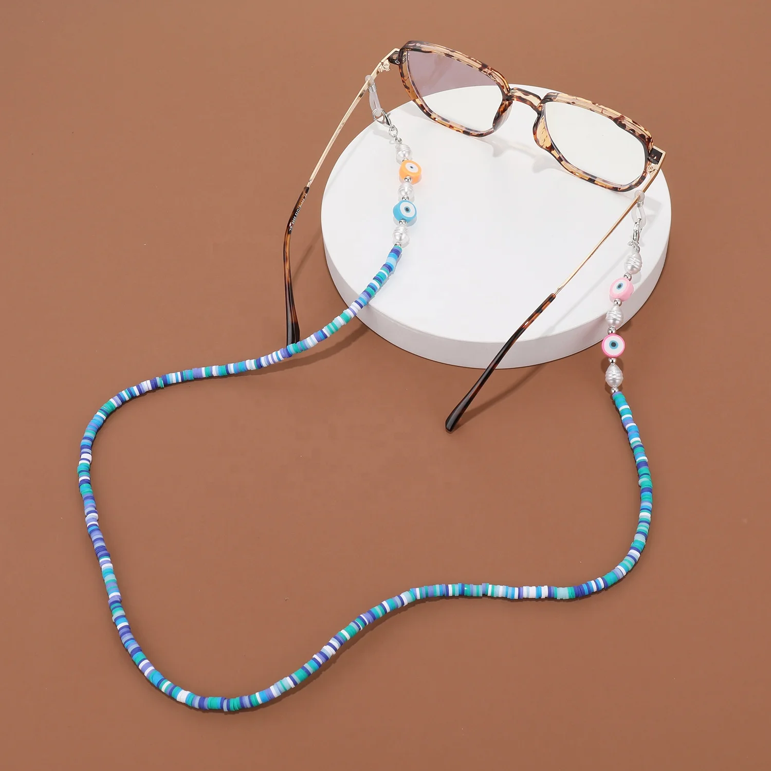 Дизайнерская цепочка для солнцезащитных очков жемчужные турецкие бисерные ювелирные изделия силиконовые цепочки оптовая