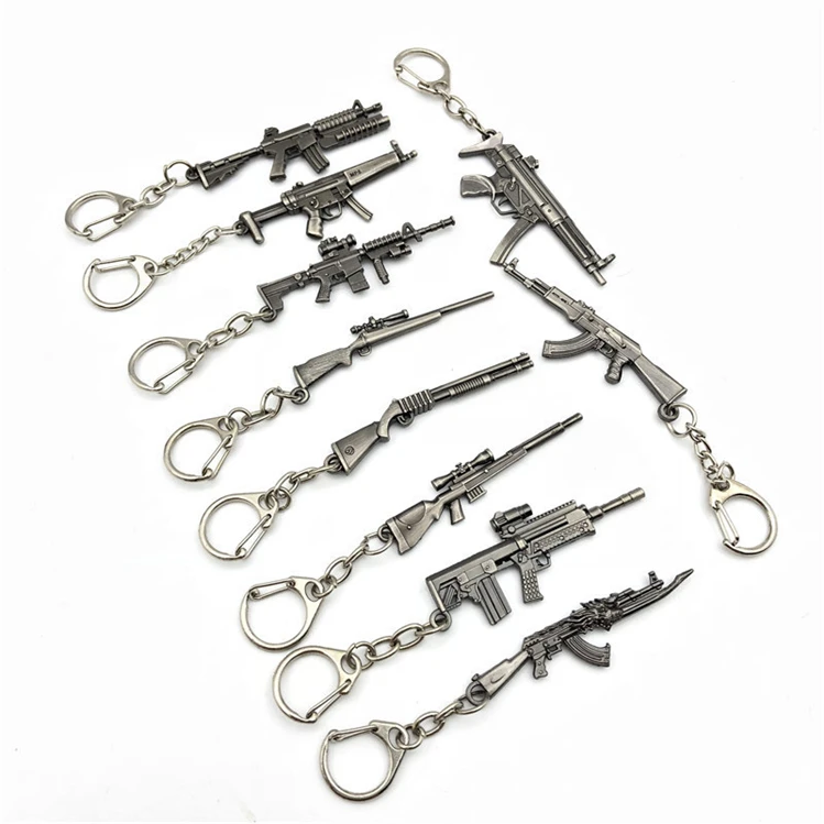 Personalized Llavero De Armas Creative Game Sniper Metal Gun Key Chain Mini 3D Custom M416 Gun Model Weapons Holder Keychain