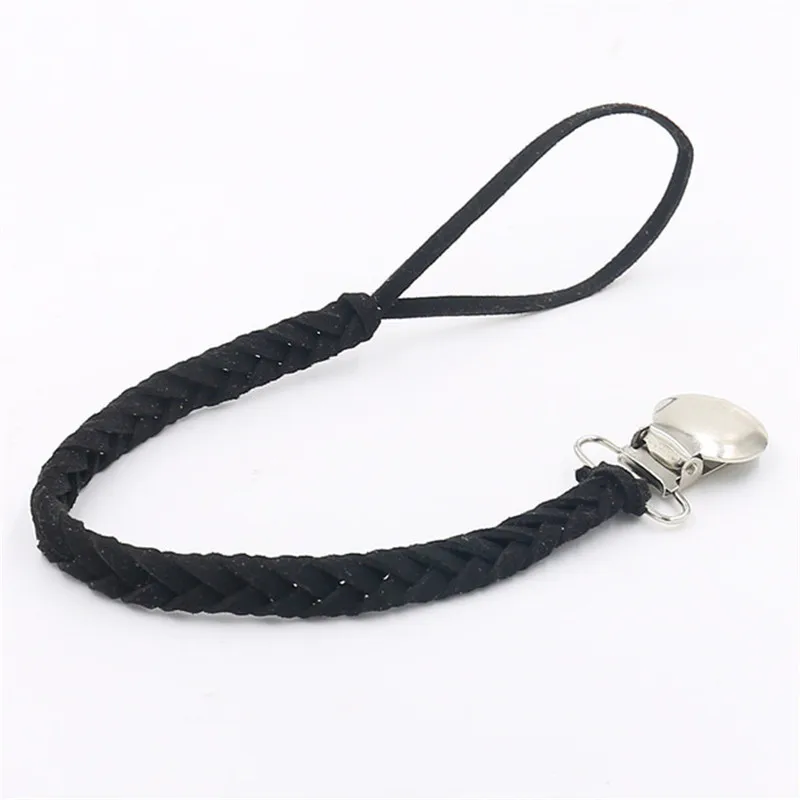 
Wholesale Hot Selling Anti-off Leather Baby Baby Pacifier Rope Clips 