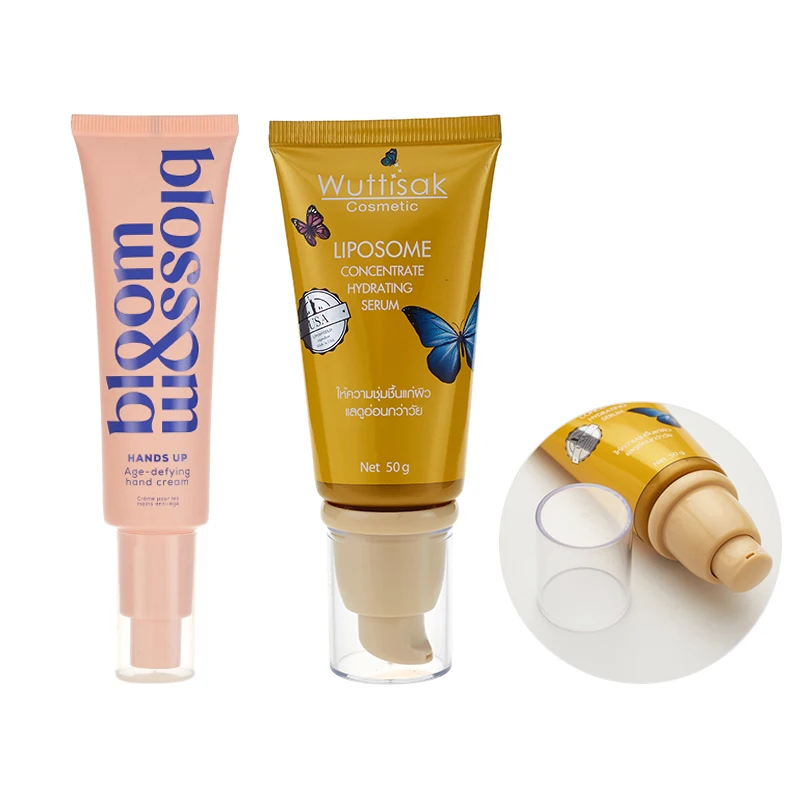 15ml 20ml 30ml isolation cream plastic tube packaging airless pump squeezer cosmetic sugarcane soft touch eye cream tube