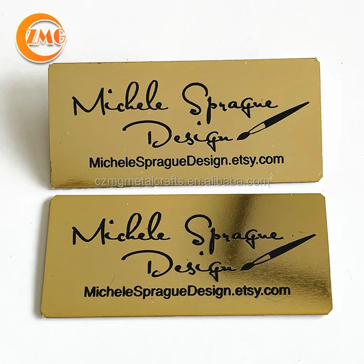 best selling photo etched brass logo plate unique small rectangle customized 3d metal sticker
