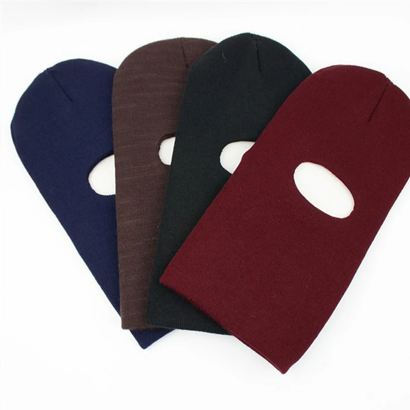 
Winter Knitting Beanie Cap Crochet Handmade Knitted Hats with face mask 