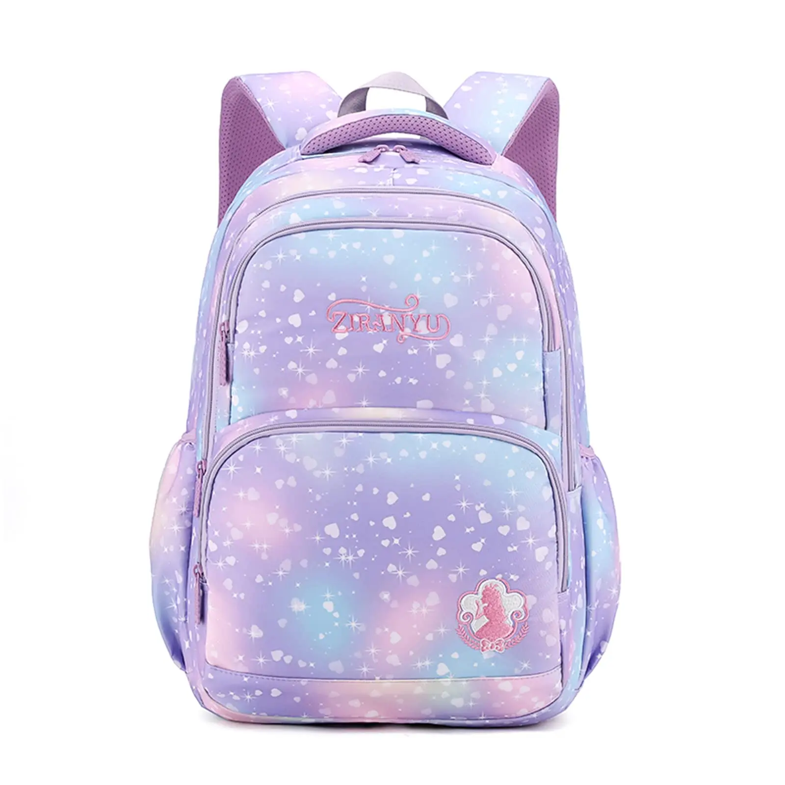 2022 Gradient Ramp Lightweight Durable Waterproof Leisure Printed Embroidery Backpack School Bags Kids Backpack Girls