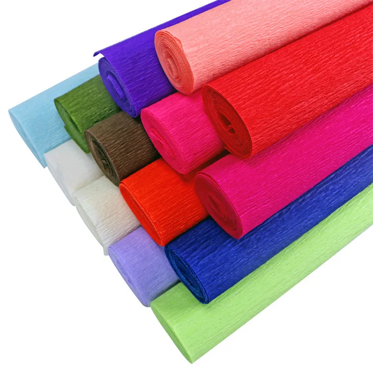 Newly design novelty flower wrapping Crepe paper colorful floral packing paper for flower bouquet