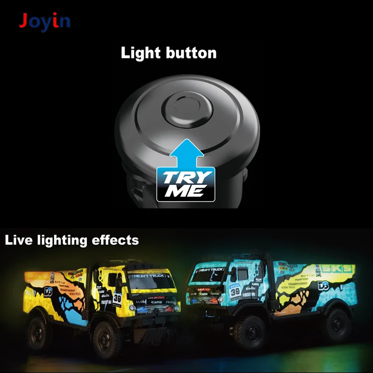 27 Mhz Off Road Hobby RC Toy Vehicle Remote-Controlled Rally Truck with Colorful Bodylight Light Show