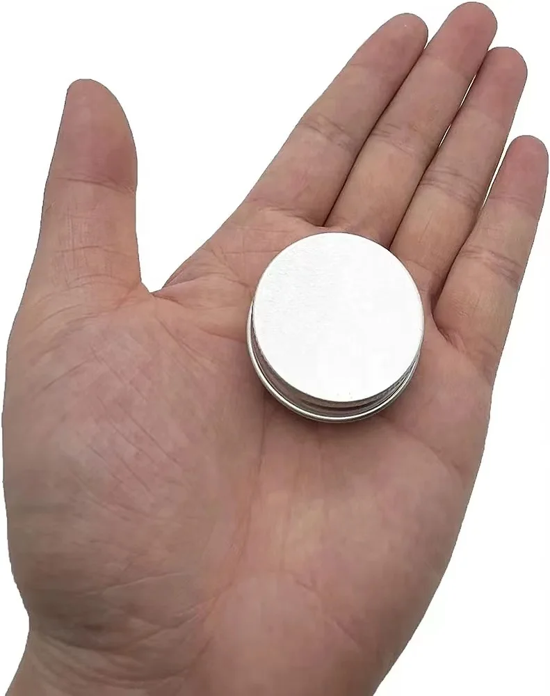 15ml 0.5Oz silver lip balm Aluminum tin cans cosmetic jars refillable container with screw lid