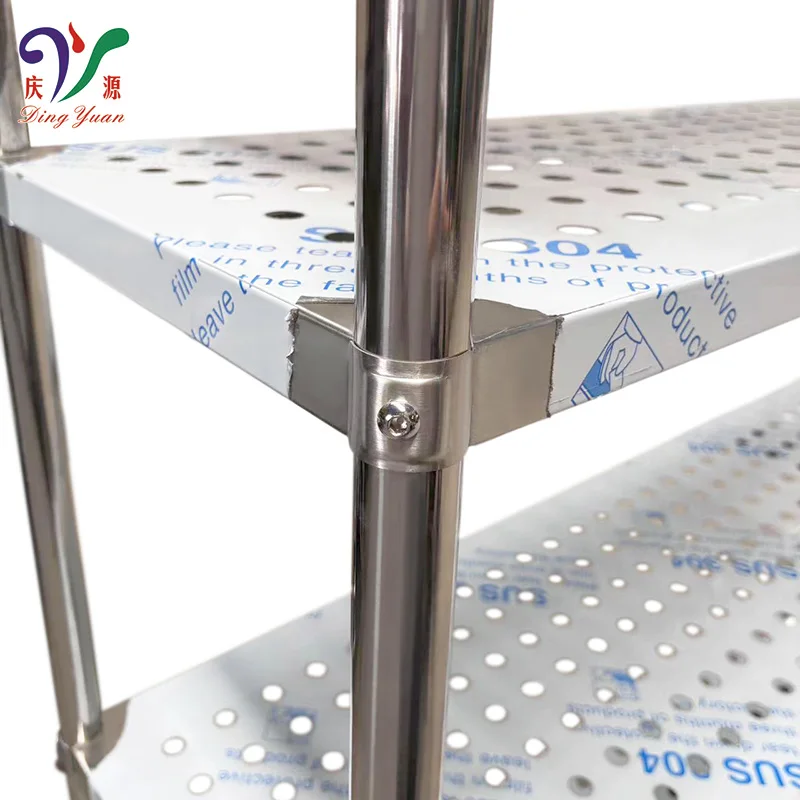 4 tier easy installation bowl plate drying organizer holder stainless steel kitchen plate rack with punch