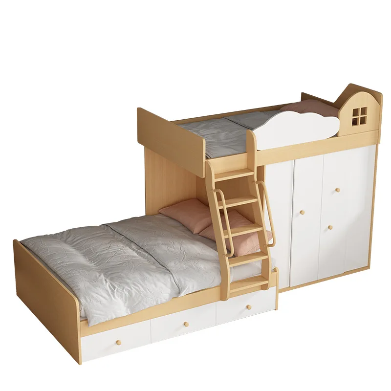 New 2024 Hot Sales Bedroom Set Children Private With Stairs MDF Bedroom Furniture Set With Storage Drawer Stairs Manufacture