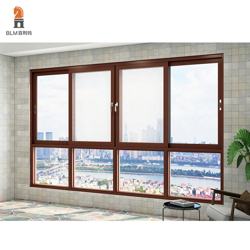 Modern Superior Aluminum Glass Sliding Window Soundproof Florida Approved Residential Passive House Sliding Window Windows