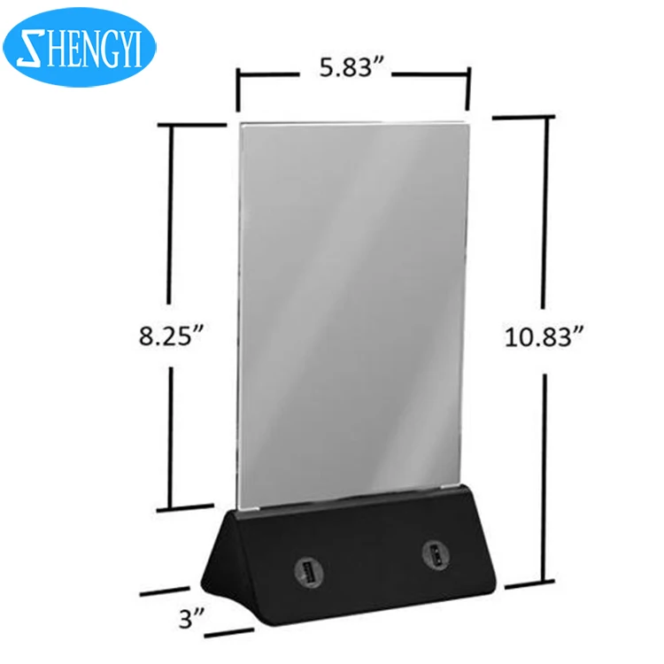 Innovation Product 10000mAh Menu Holder Advertising Power Bank with LED