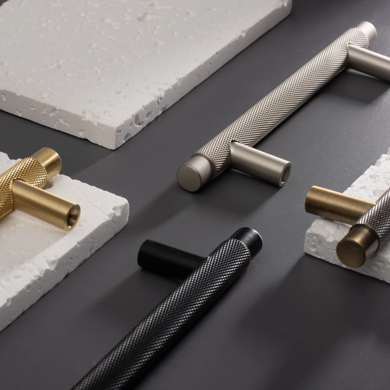 Brushed Nickel and matte black brass handle Forged Wing Drawer Door Cabinet Wardrobe Wine Cabinet Bookcase Furniture Handle Knob