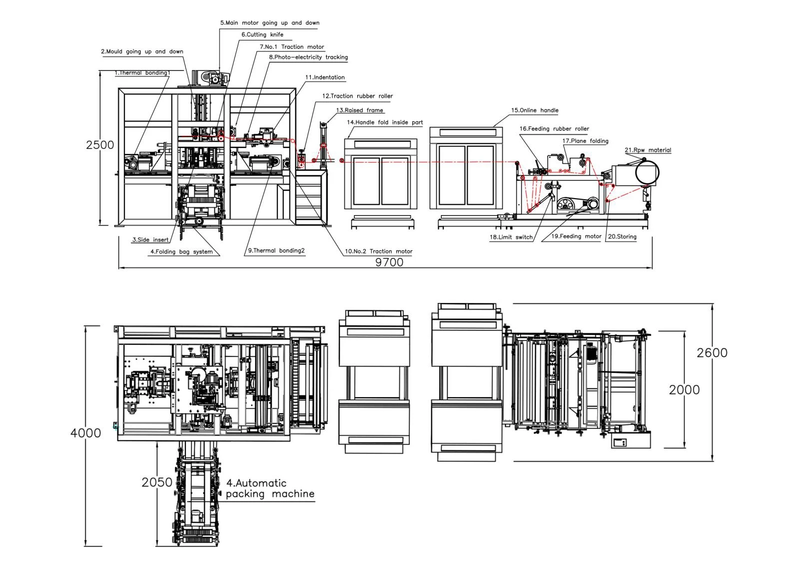 
High Efficiency Low Price Cloth Fully Automatic Non Woven Shopping Bag Forming Making Machine Without Plastic 