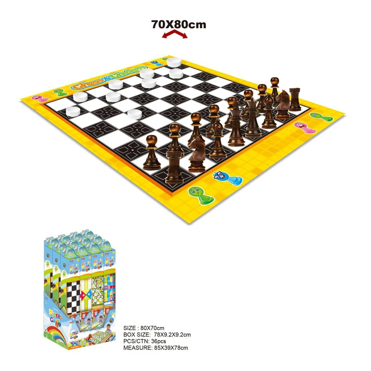 Funny Big Size Children Play Chess Mat Educational Chess Carpet Ludo Game