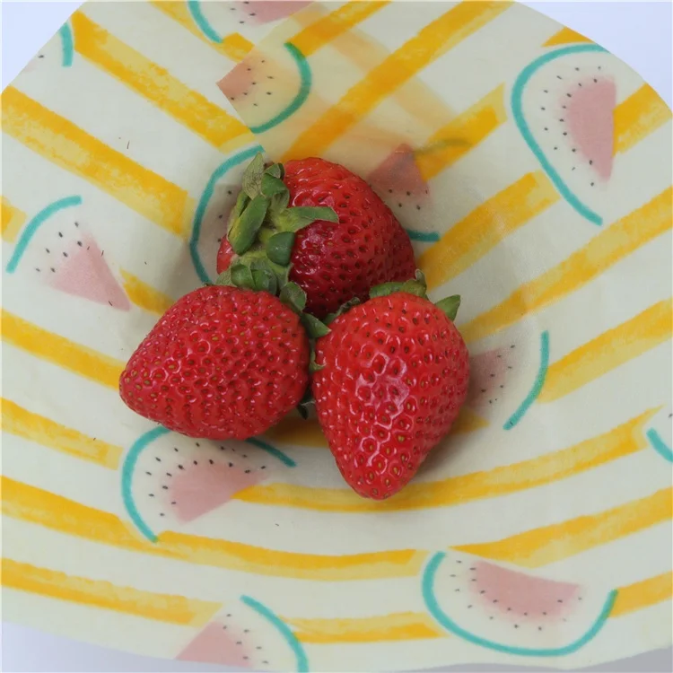 100% Cotton Organic Natural Beeswax Food Wrap Sustainable BeesWax Food Wraps