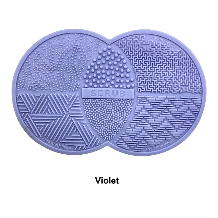 
Double circles silicone multi makeup brush cleaner mat cosmetic makeup brush washer with sucking disc 