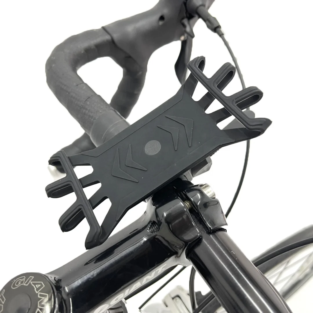 REYGEAK Bicycle GPS 360 Rotation Smart Phone Elastic Silicone Navigation Mount Bracket Support Adapter Holder Handlebar Bracket