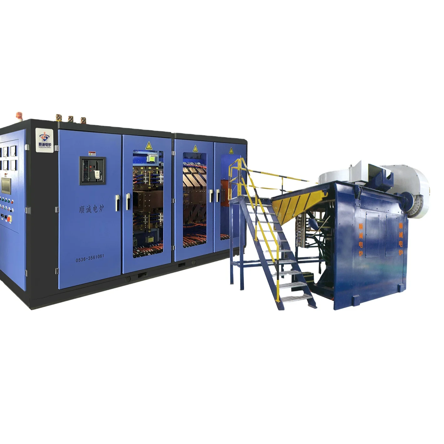 5 tons of molten copper, iron, aluminum, and stainless steel induction melting furnace