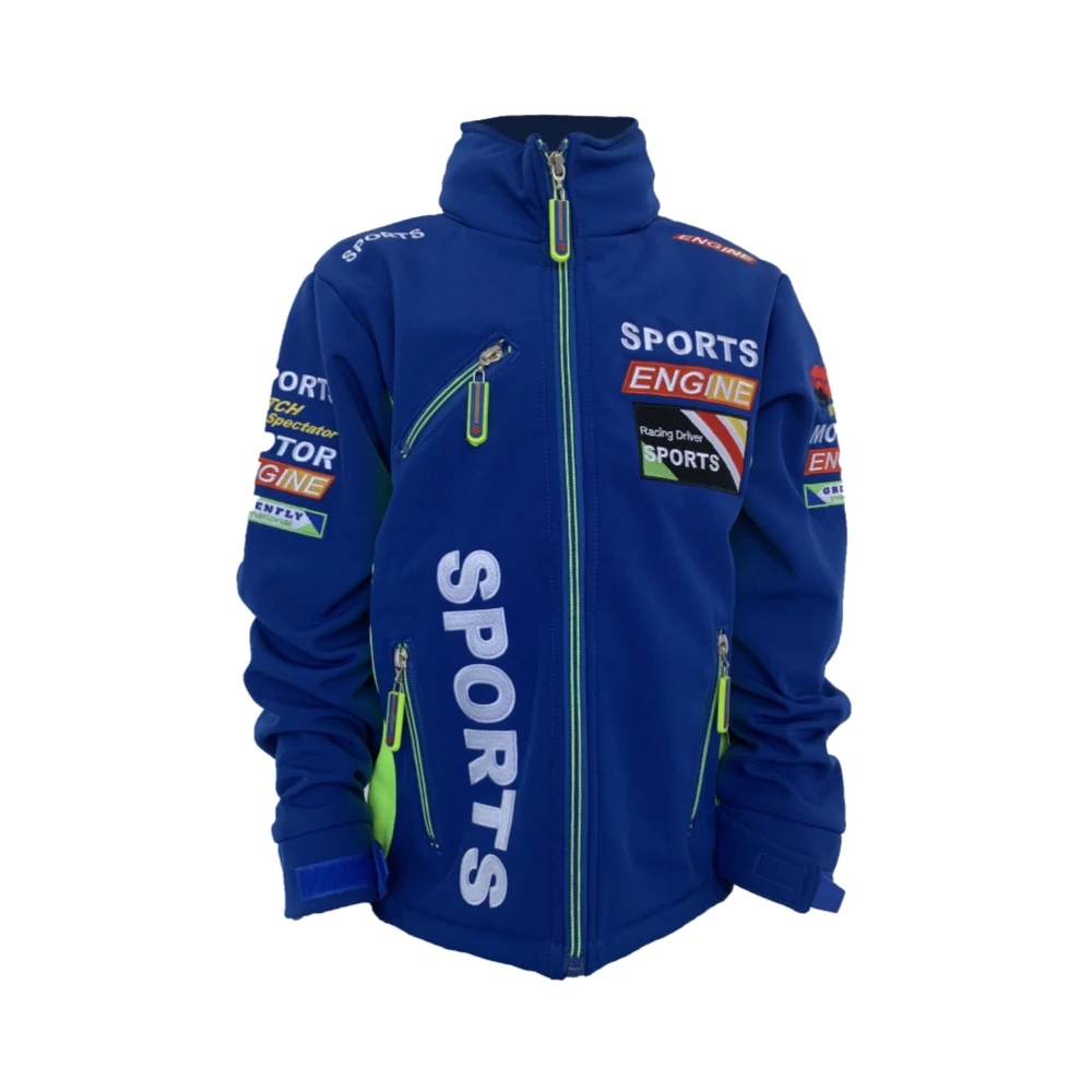 
China Manufacturer New design Fluorescence outdoor polyester sports softshell bicycle racing warm kids jacket for boys 