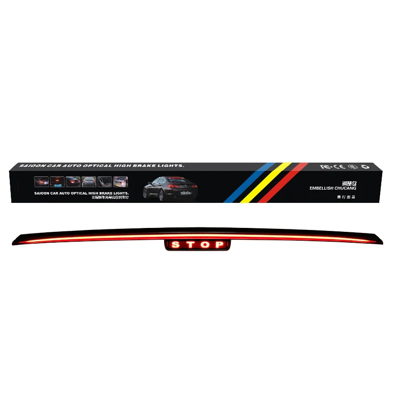 
90cm LED Sedan Styling Rear windshield glass Stop Warning high brake light Car Lighting Accessories 