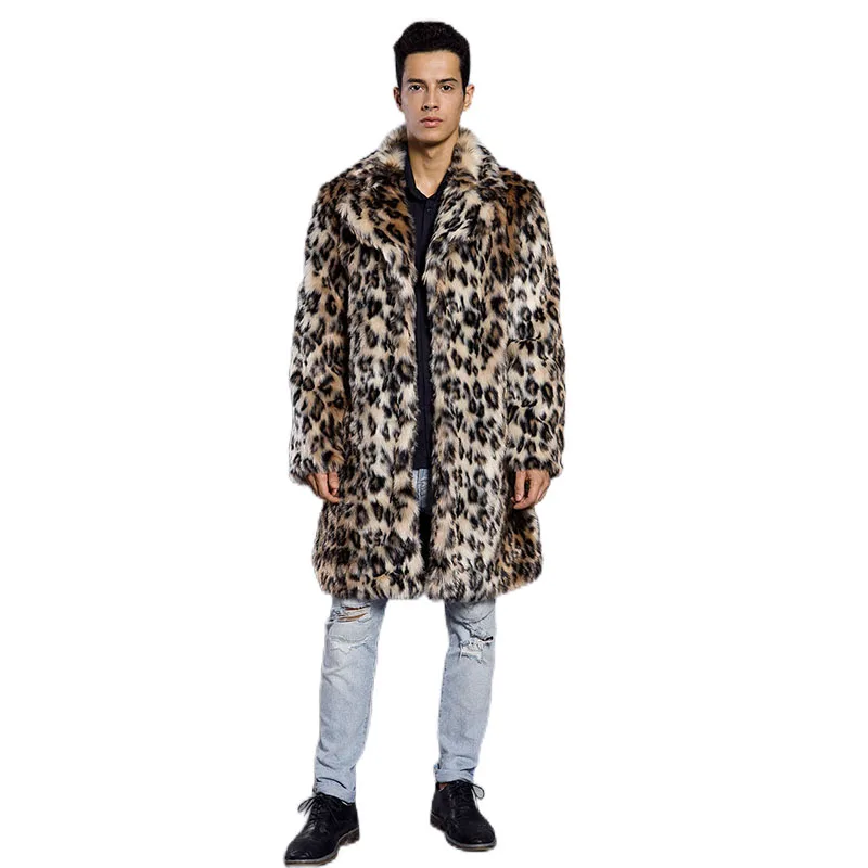 Luxury Wholesale Long Trench Winter Stylish Overcoat Fur Thick Winter Men Coat