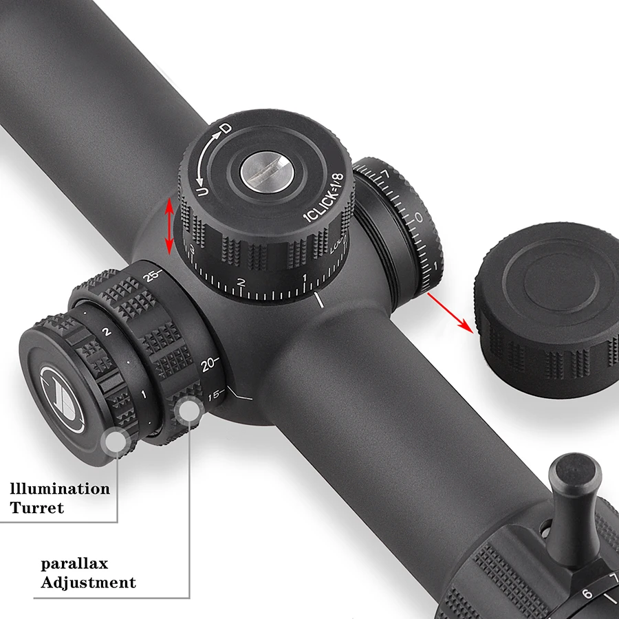 SPINA OPTICS Tactical Scope ED-LHT 3-15X50SFIR Telescopic Sight Scopes FFP Tactical  Hunting Collimator Scope