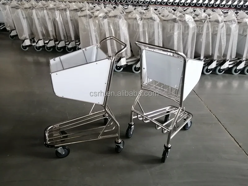 RH-J07-1  710*525*1000mm  airport trolley stainless steel airport shopping cart