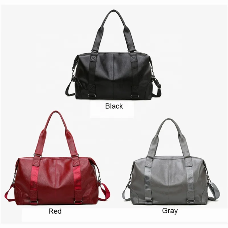 Multifunctional PU men women large capacity duffle bag leisure sports bag travel luggage hand bag