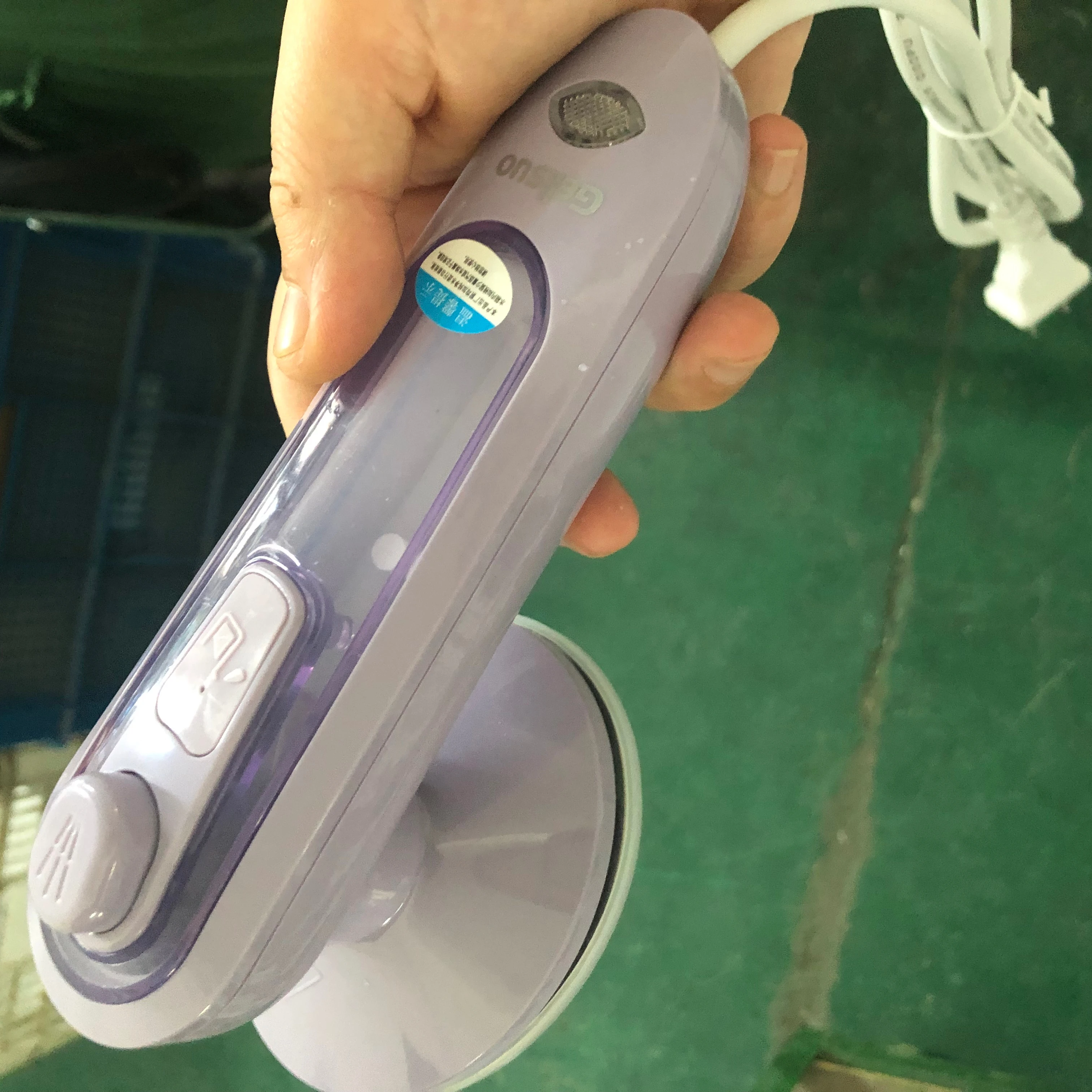 HY 128 220V Handy Steam Iron Station Handy Portable Handheld Travel Garment Steamer Clothes Pink BOX Power Tank