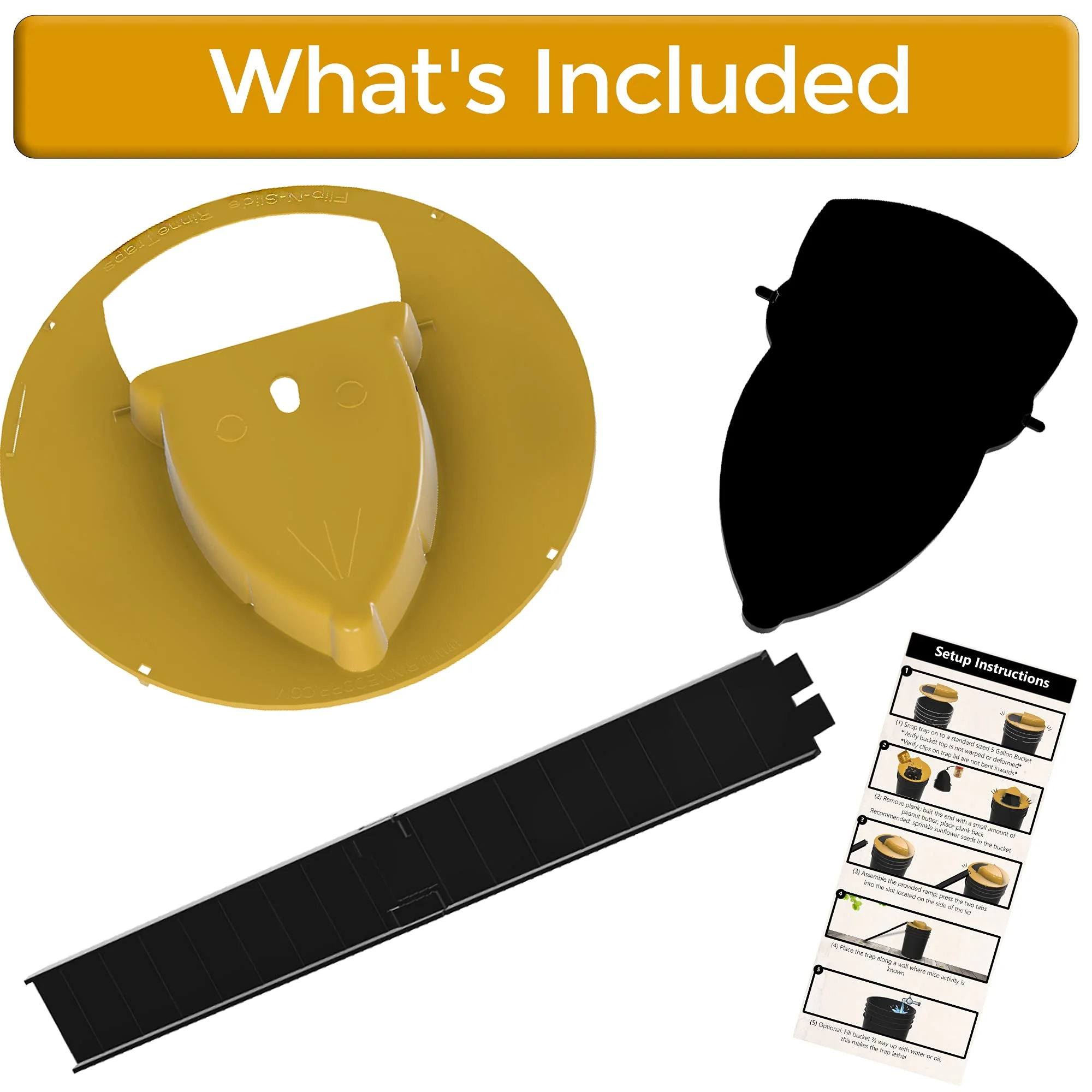 Reusable Pest Control  No Kill Multi-Catch Live Bucket  Mouse Trap Flip Slide Killer for Home Use