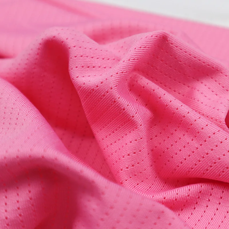 knitted bamboo charcoal deodorizing and antibacterial mesh  functional spandex fabric for sports