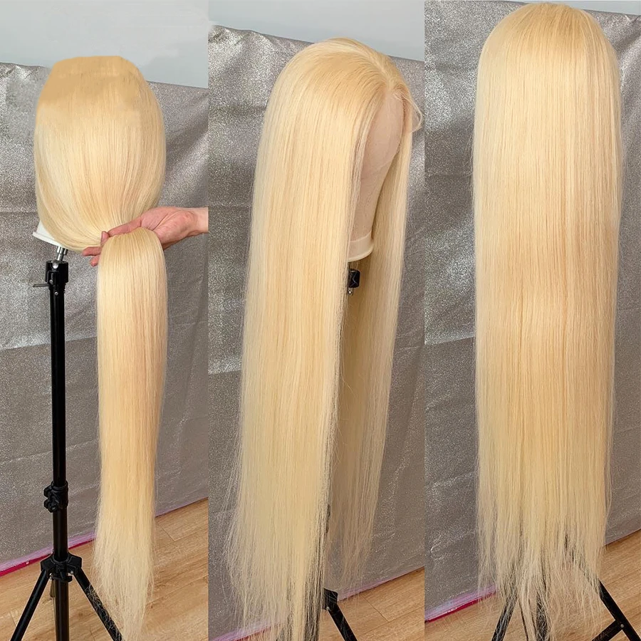 Raw Russian Hair Blonde Wholesale Bundle 613 Wigs Blonde Lace Front Wigs 30 Inch 613 Full Lace Wig Human Hair Virgin