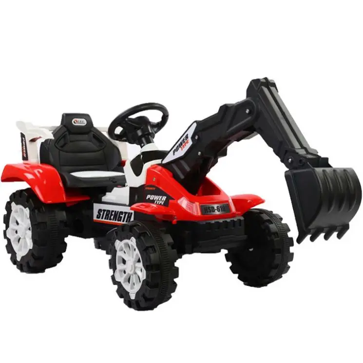 New design of children electric tractor 6V power 2 seat six wheel vehicle kids driving with hydraulic dump bucket 2 buyers