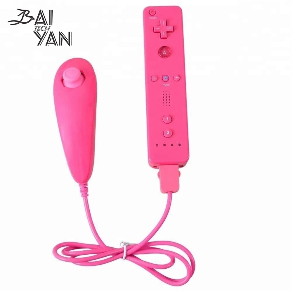 Лидер продаж беспроводной контроллер Nunchuk 2 в 1 для игровой консоли Nintendo Wii Motion Plus джойстик U сенсорный силиконовый геймпад