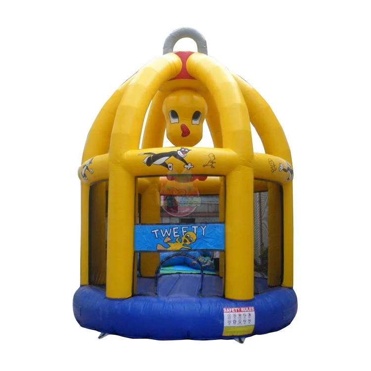 18OZ PVC Vinyl Tweety Inflatable Jumper House For Kids