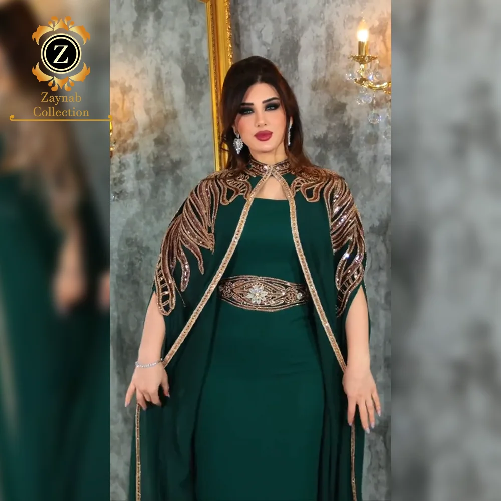 Zaynab Turkey Fashion Abaya Black Fabric Abaya Dubai Burqa  Women Chiffon Embroidery Turkey Fashion Abaya