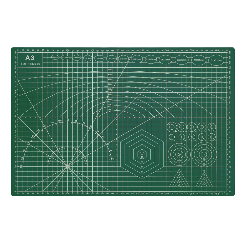 NICAPA Leather PVC Cutting Mat Double Side Self healing Patchwork Cutting Mat 45cmx30cm A3 Cutting Mat 1Pack