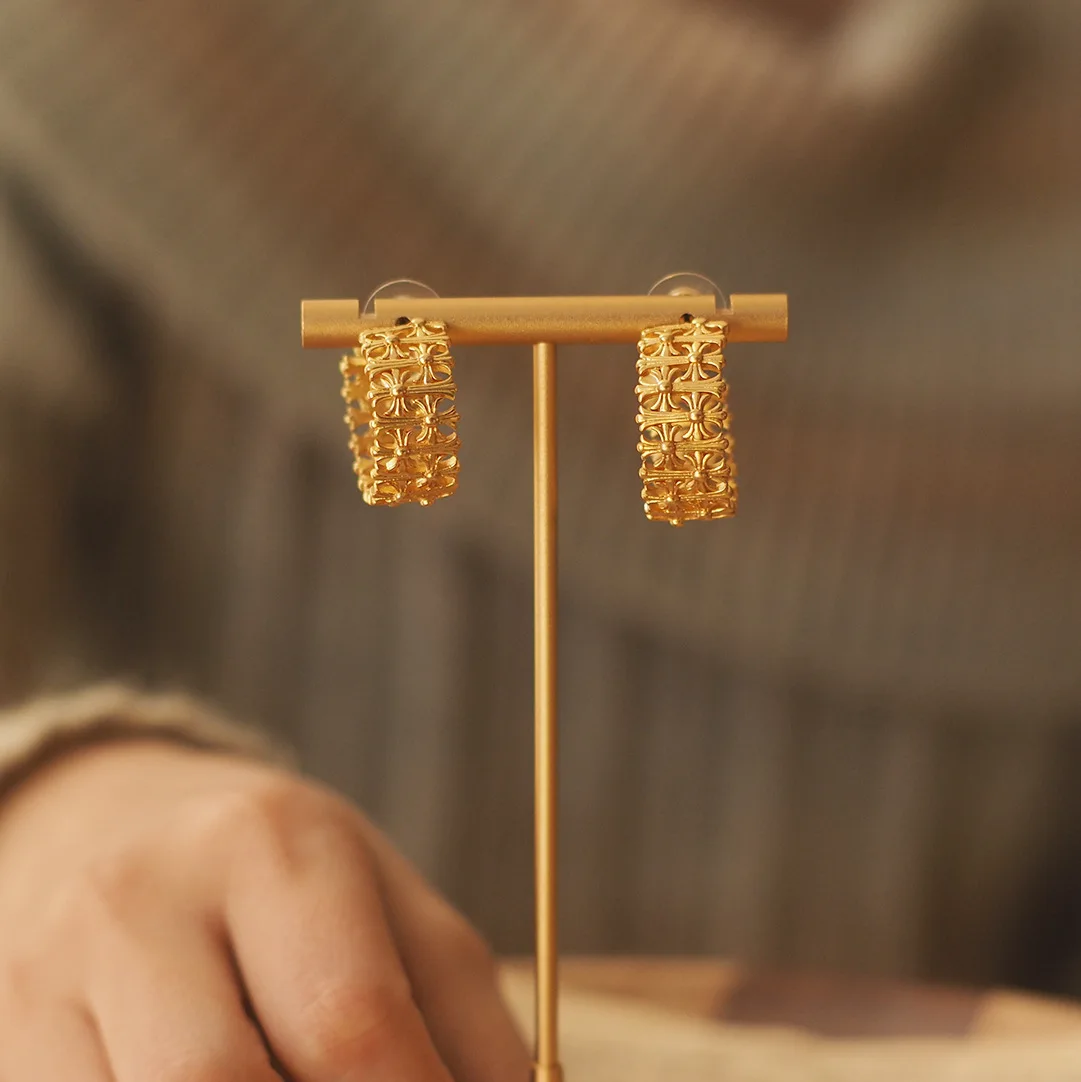 Faberge Easter egg diamond pendant earrings second-hand niche French earrings