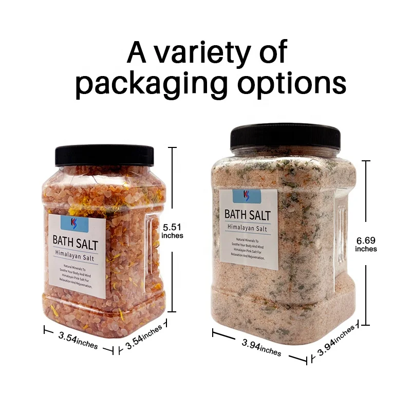 Wholesale Private Label Vegan Natur Handmade organic Himalayan Pink salt Bath Crystal Relaxing Bath Salts Women