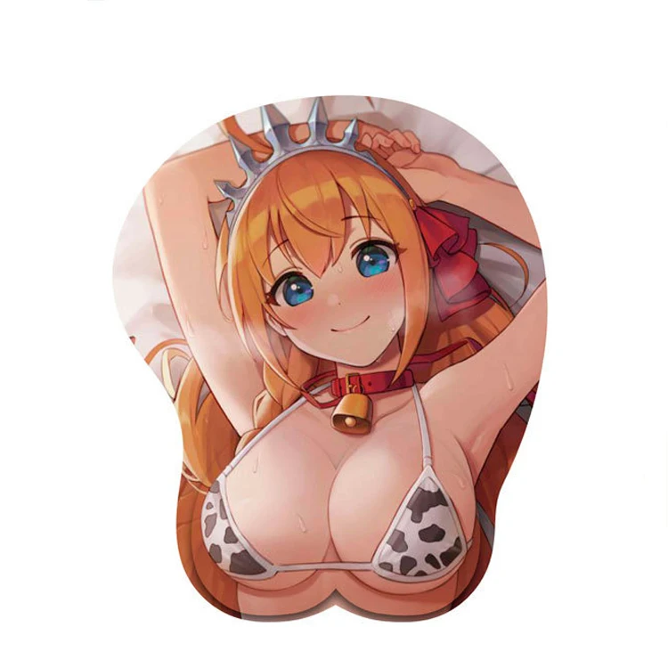 Custom Anime Cartoon Comics Gaming MousePad Animation 3d Printed Sexy Girl Breast Mouse Pad Wholesale Mouse Mat Factory